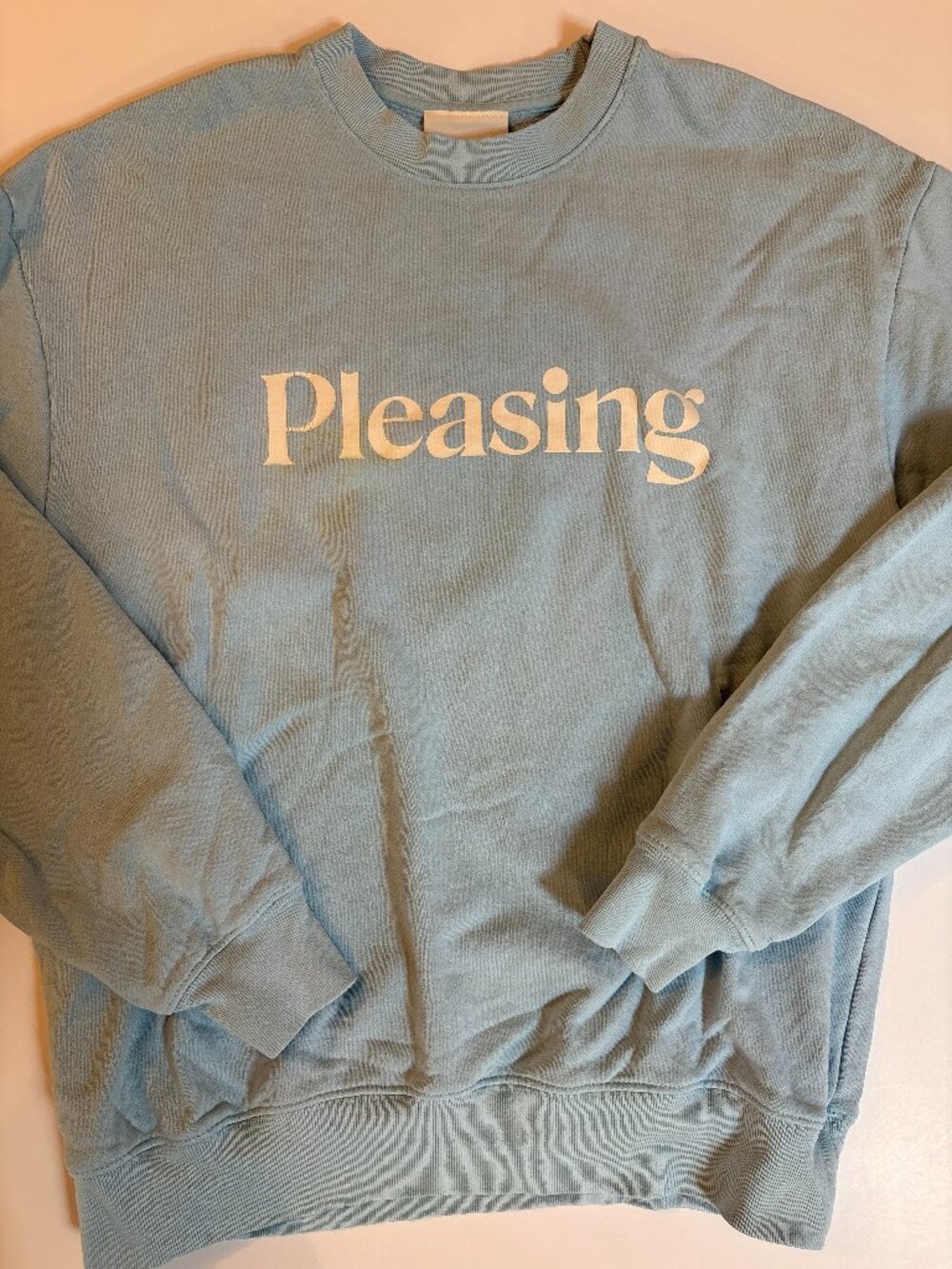 Pleasing Harry Styles Light Blue Crewneck M Medium **PLEASE READ**
